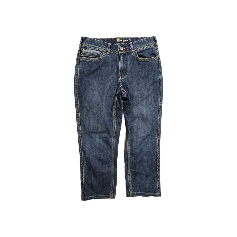 Carhartt Women's Original Fit Crop Jeans 4 Blue